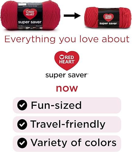 Miniatura 7 de Red Heart Super Saver - Kit de cosedores de hilo 12 bolas, 1 bolsa de mano, 1 aguja de tejer, 1 gancho de ganchillo, 1 cinta medidora, 1 contador de