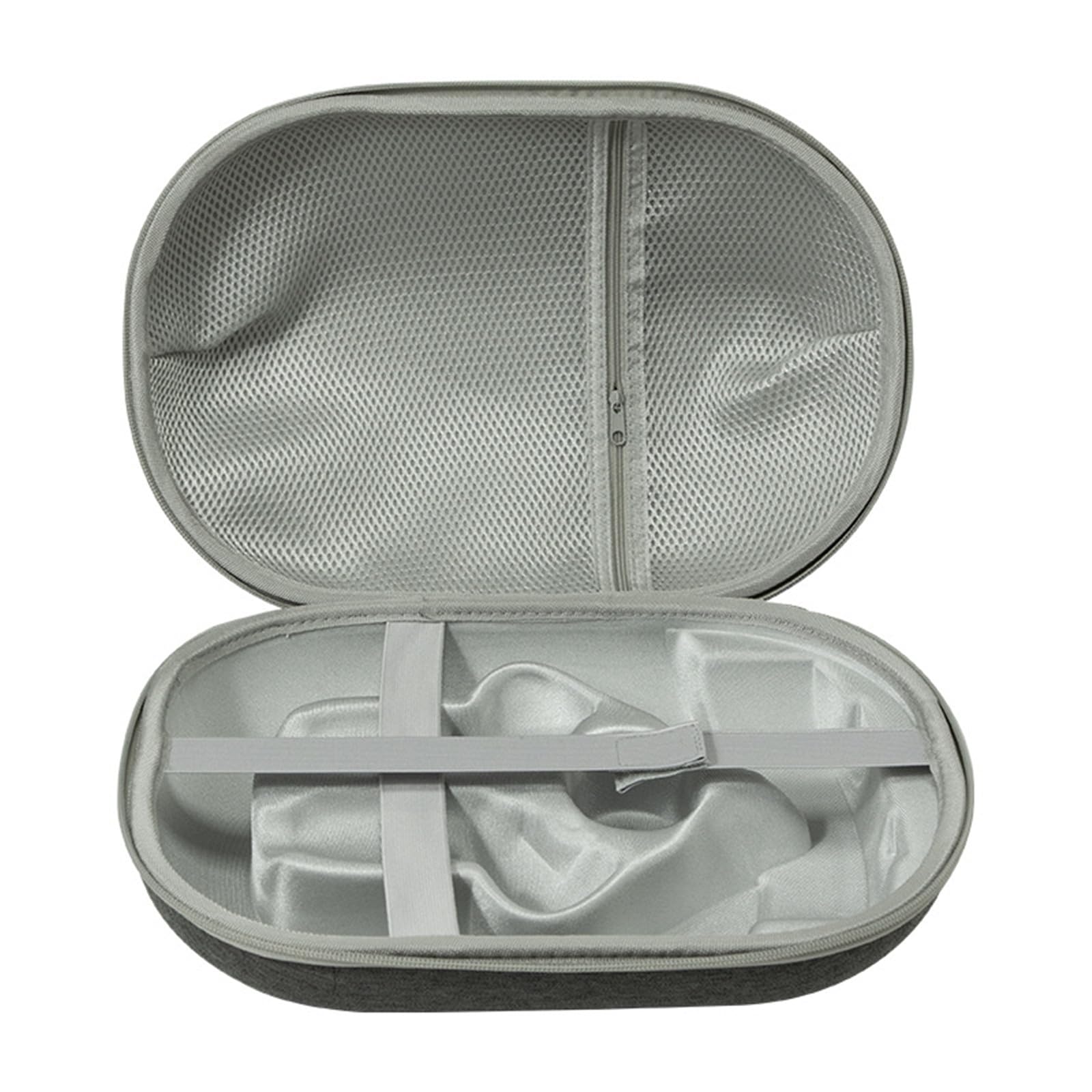 Funda de transporte para auriculares de tela de algodón con organizador portátil de cables