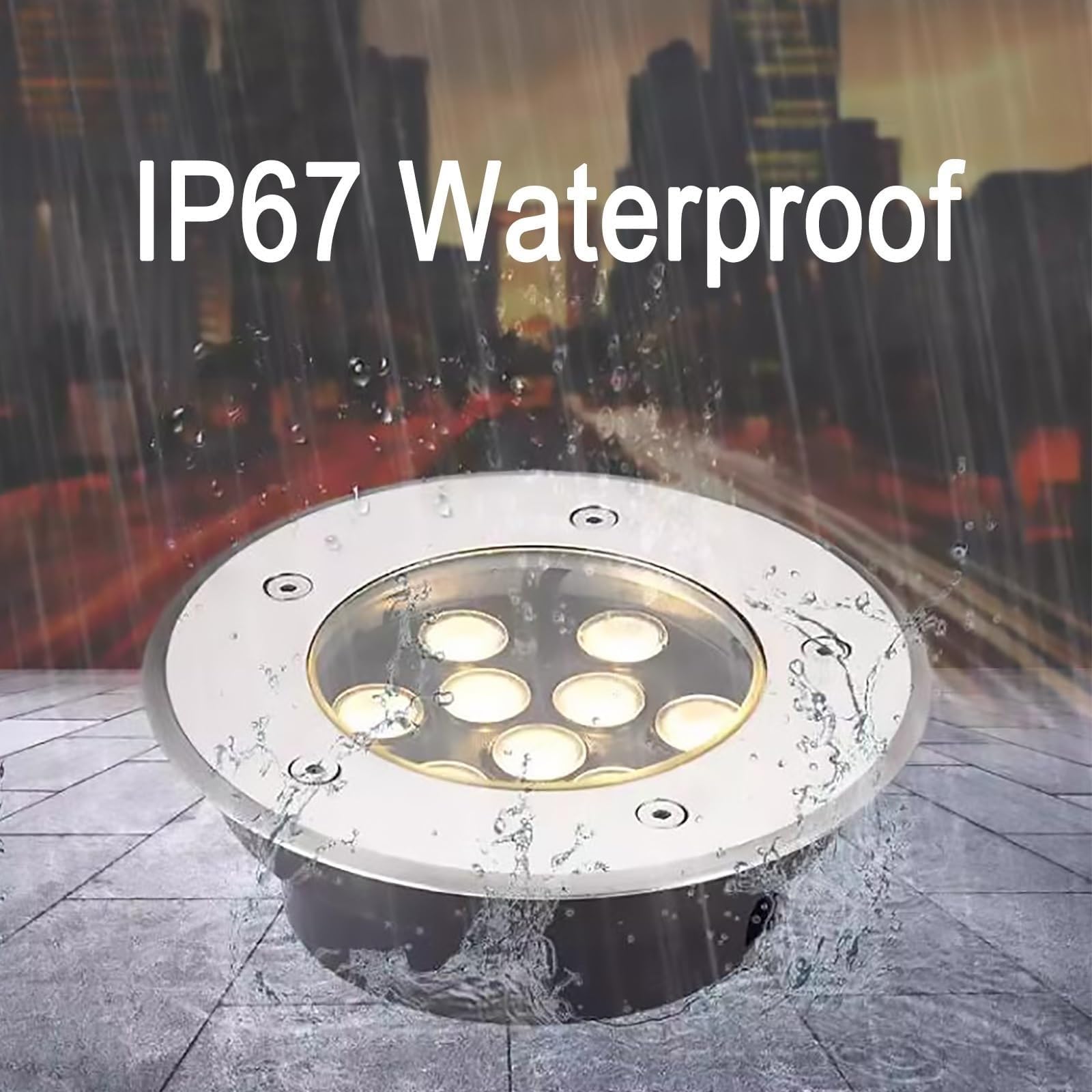Foco LED empotrable for exteriores de 220 V, IP67, resistente al agua(Green,3W(80mm*40mm))