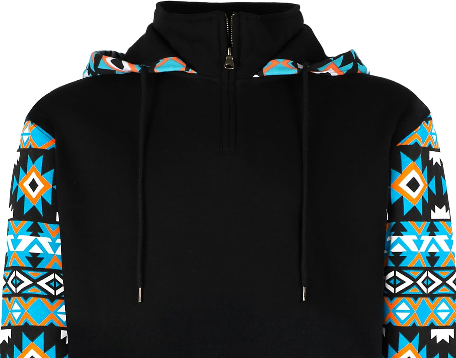 BOCOMAL FR Hoodies Bohemian Printed 1/4 Zipper Pullover 10.5oz Cotton Fleece Fire Resistant Hooded Sweatshirts - Image 7