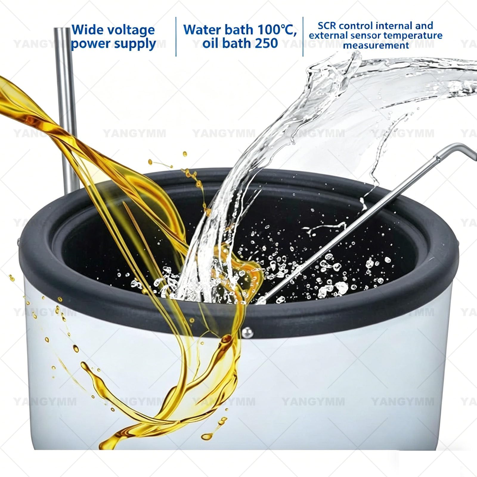 Agitador MagnéTico con CalefaccióN (Hot Pot), BañO de Agua BañO de Aceite; Recipiente de Calentamiento AgitacióN MagnéTica para Laboratorio, con Control de Temperatura. 5A
