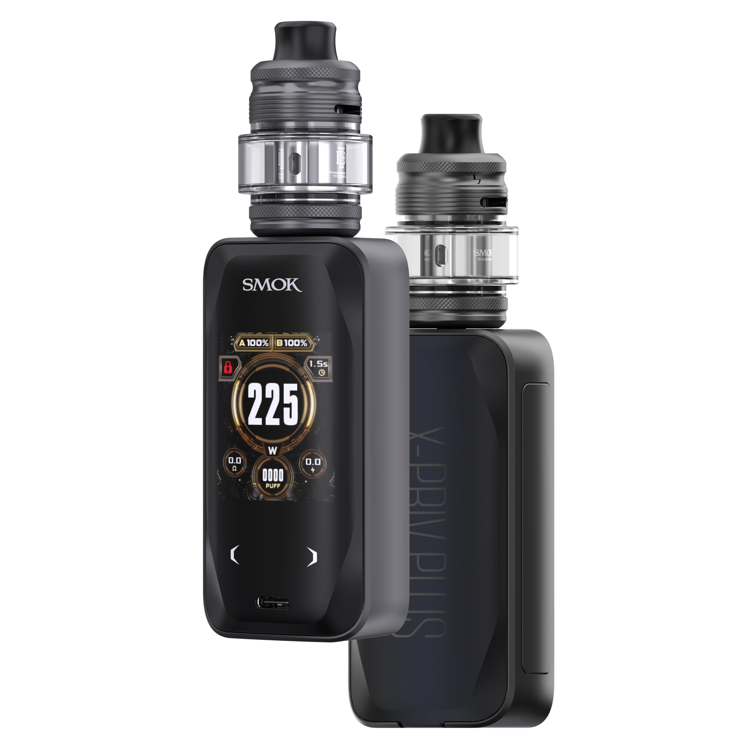 SMOK X-Priv Plus Mod Kit 225W TF-D Tank 5,5 ml 2x18650 ohne Akkus Schwarz