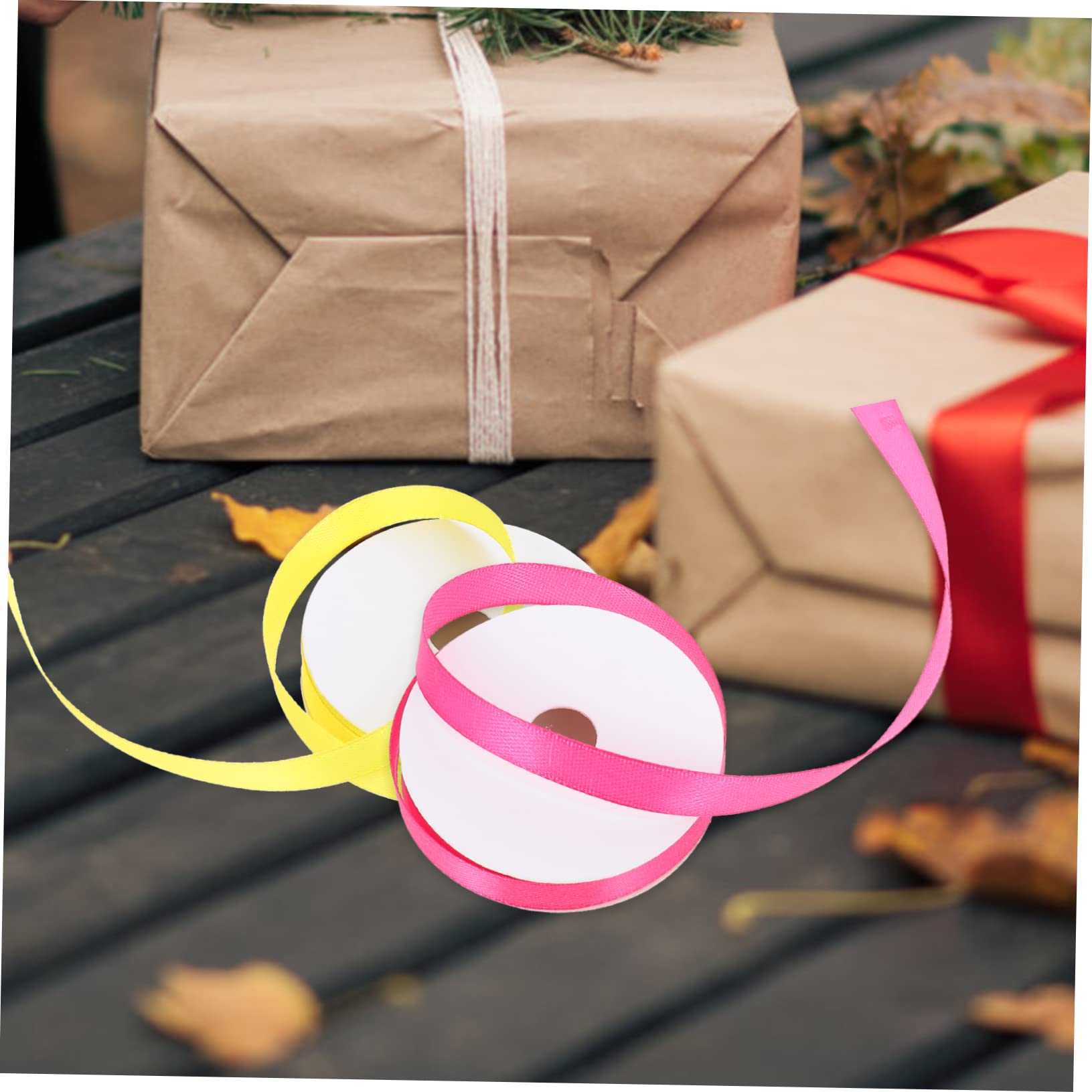 Lurrose 2 Set Di Nastri Artigianali in Raso Multiuso in Poliestere Per Confezioni Fiocchi Per Decorazioni Per Feste 18 * 2