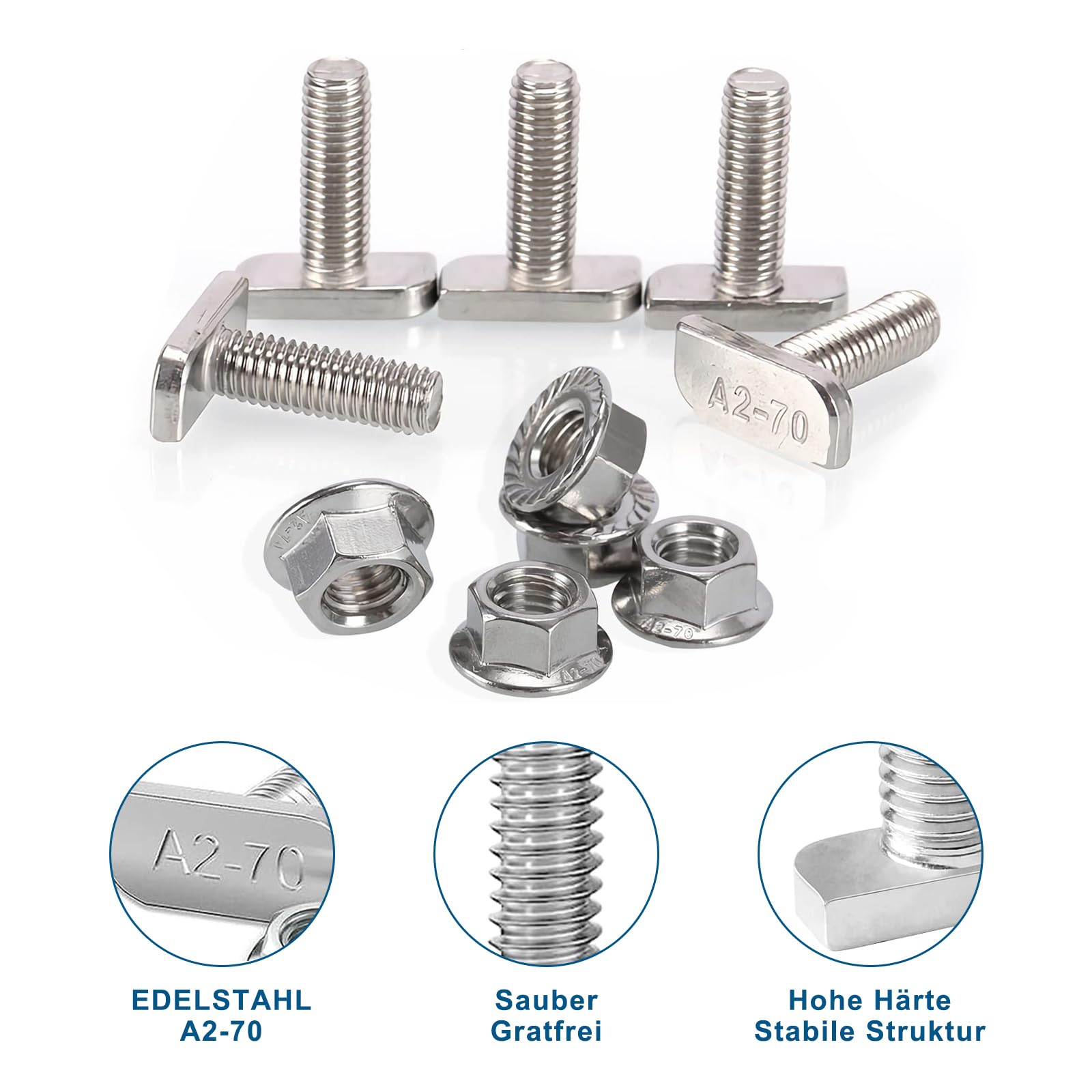 Viti A Testa Martello M8 X 20mm In Acciaio Inox A2-70 - Confezione Da 15 Pezzi Per Impianti Fotovoltaici - Foto 6