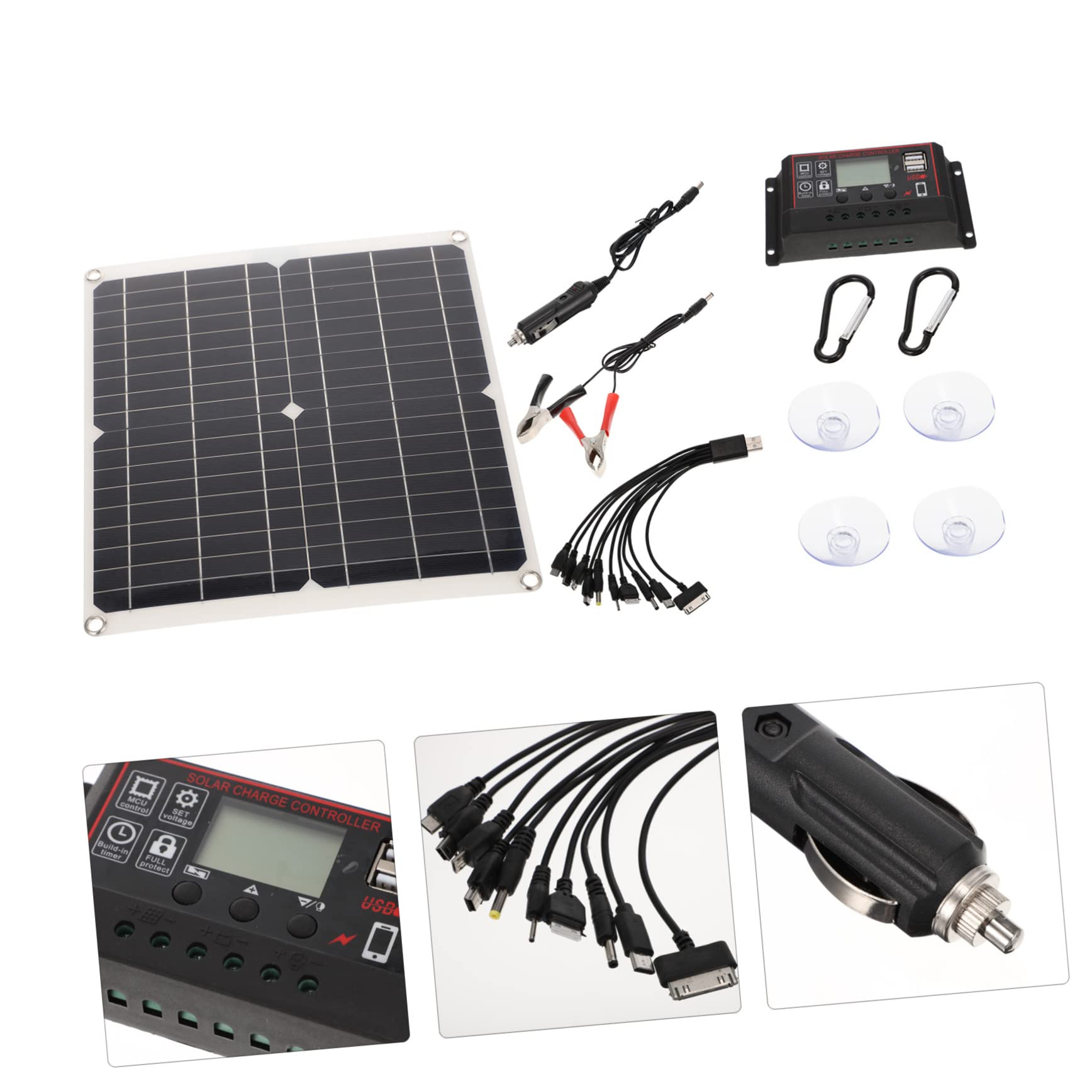 COLLBATH Outdoor Solar Charging Equipment Set 25w Solar Panel Charger Charge Controller