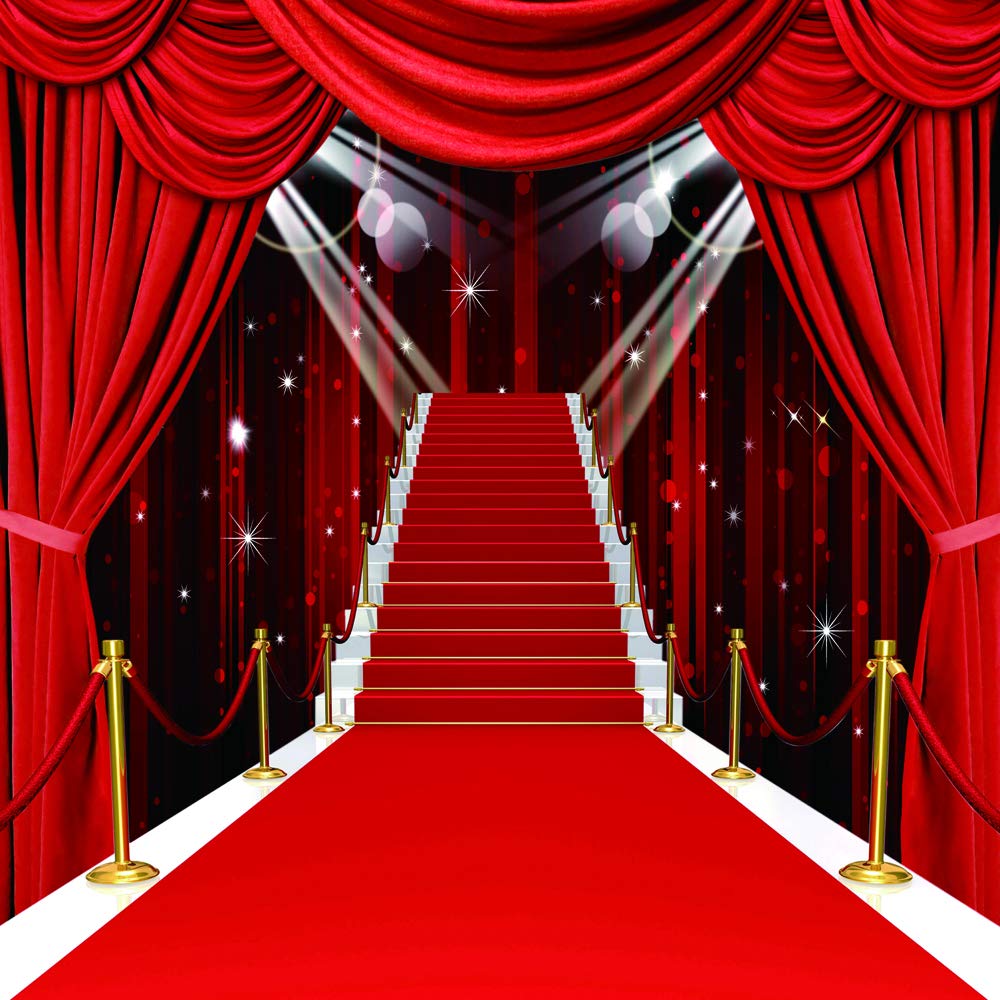 CYLYH10x10ft Red Carpet Photography Backdrop Hollywood Party Backdrops Birthday Party Photo Background 105