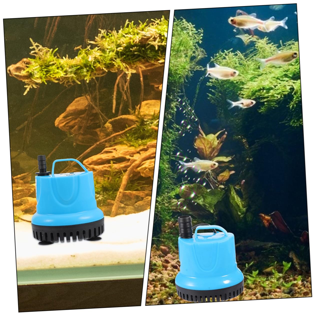 SUPVOX Pompa per Acquario Sommersa in Abs Funzione di Circolazione Acqua e Filtrazione Efficiente, Silenziosa e Compatta per Vasche e Acquari