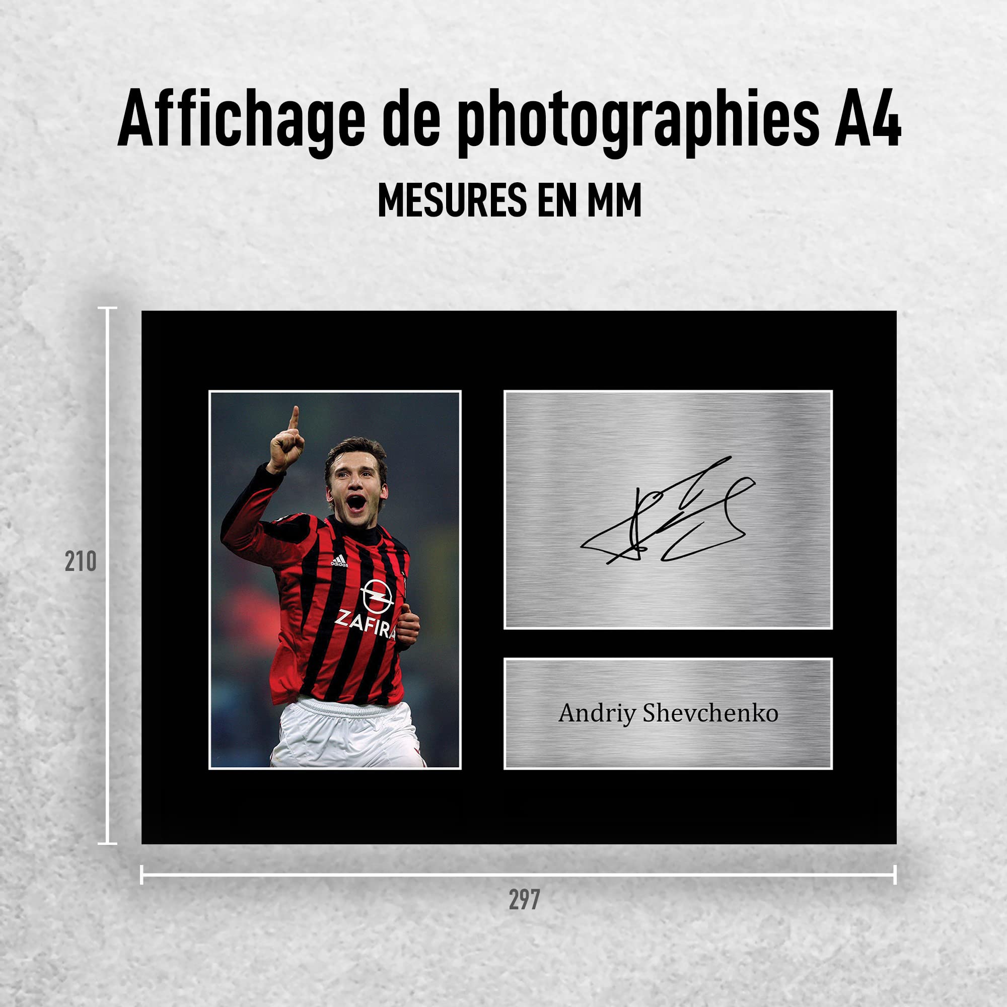 HWC Trading FR A4 Kaka A C Milan Cadeaux Imprimés Photo Autographe Signée Pour Les Fans De Football Et Les Supporters - A4 Encadré