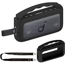 Silicone Case for Soundcore Motion 300 High Resolution Wireless Portable Speaker, Protective Stand for Motion 300 Speaker, Accessories Black | Protective Holder Skin for Motion 300 Speaker Case Accessories, with Carrying Handle Black