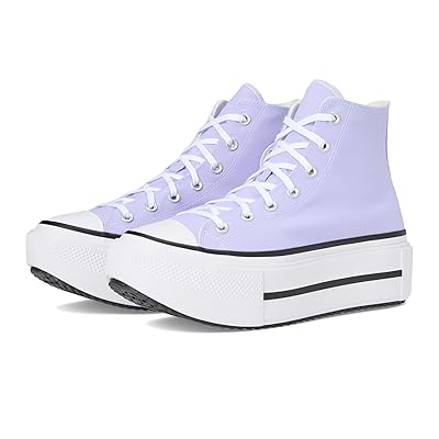 Converse Chuck Taylor All Star Lift Double Stack Lace up Boots Violet Heat/Egret/Black