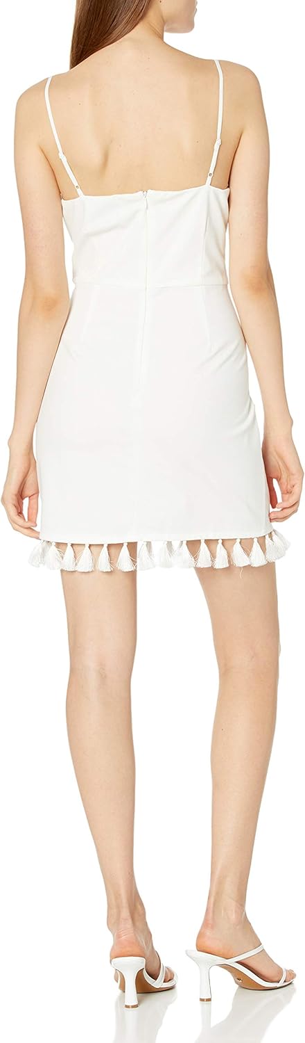 Sugar Lips Women's Tassel Trim Detail Sleeveless Mini Dress - Image 4