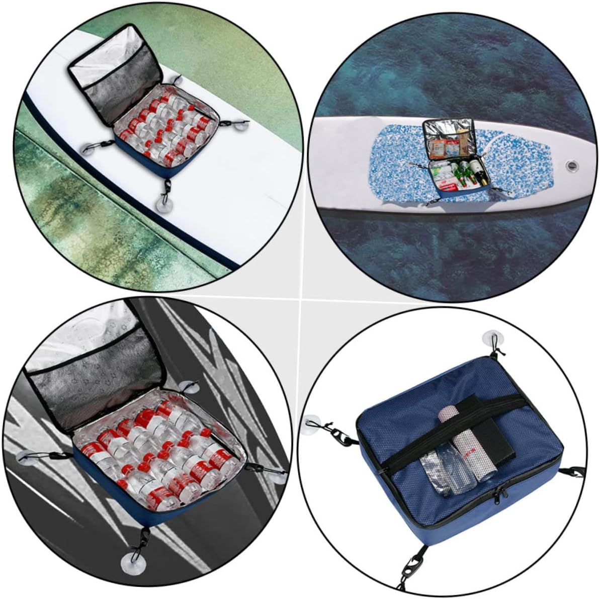 KICHOUSE Portable Suction Cup Fixed Ice Pack for Cooler Tote Bag Insulated Bag for Outdoor