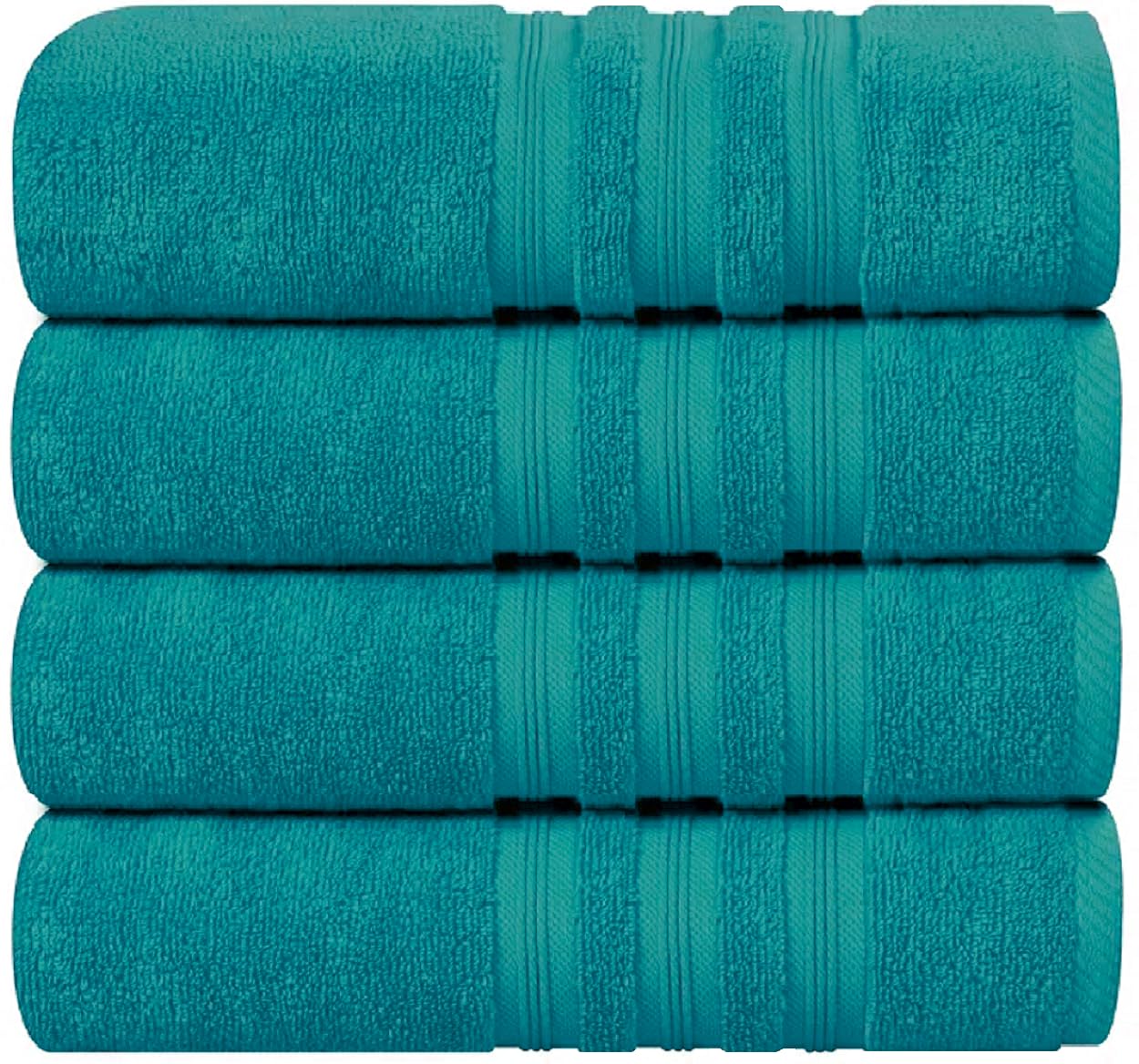 Extra Large Jumbo Bath Sheet Towels (Set of 2, 4 & 6) Cotton Bath Towels Super Soft Quick Dry XL Body Wrapped Towels (Teal/Turquoise, 4X Bath Towels)