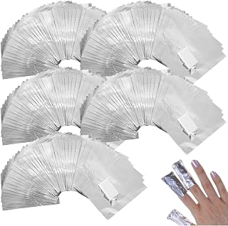 ASKELI 400PCS Foil Nail Wraps Remover for Soak off Gel Polish Removal, Aluminium Nail Polish Wraps Remover Tool with Larger Cotton Pad for Nail Polish Removing (400pcs)