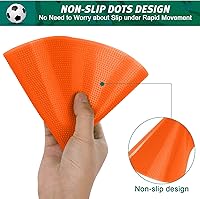 Vista 3 de Poly Spots - Marcadores de puntos planos de 4 o 9 pulgadas para entrenamiento de gimnasio/PE, danza, 12/18/24 piezas de puntos de goma