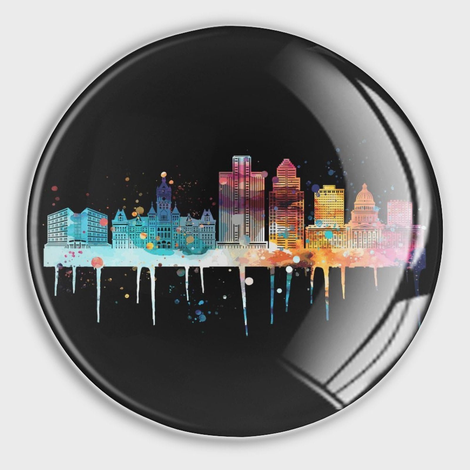 Aimant frigo puissant Salt Lake City lot de 4 magnets en verre