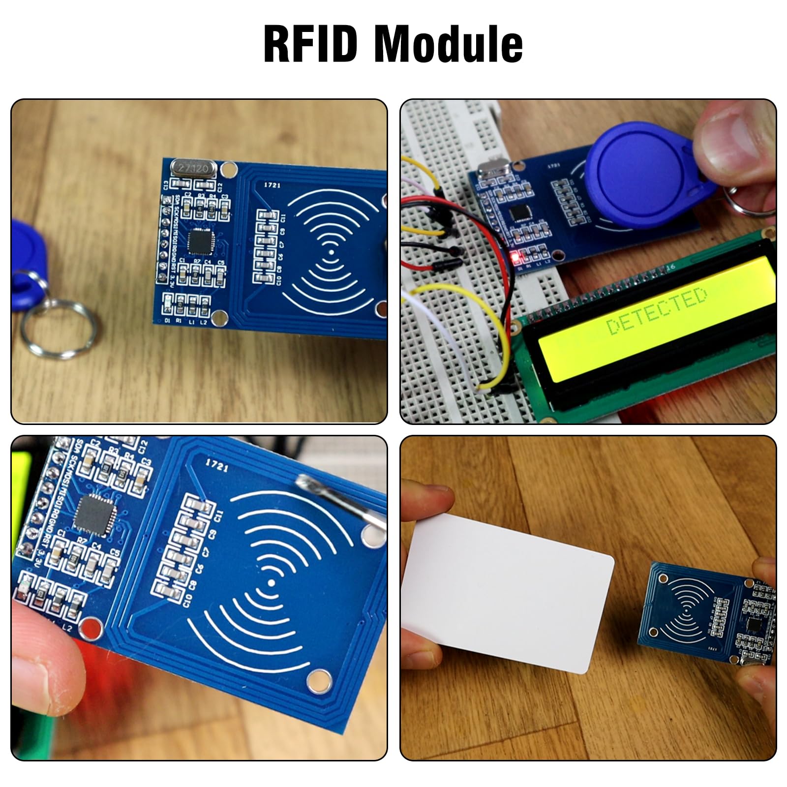 Kit RFID 2 Piezas Módulo Sensor Tarjeta IC 13,56MHz Compatible con Arduino