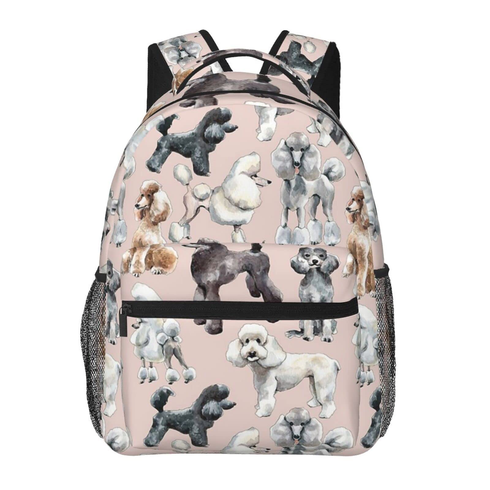 FLYIFE Oodles Of Poodles Printed Lightweight School Backpack -Versatile Comfortable Student Book Bag For Travel, School, And Outdoor Activities