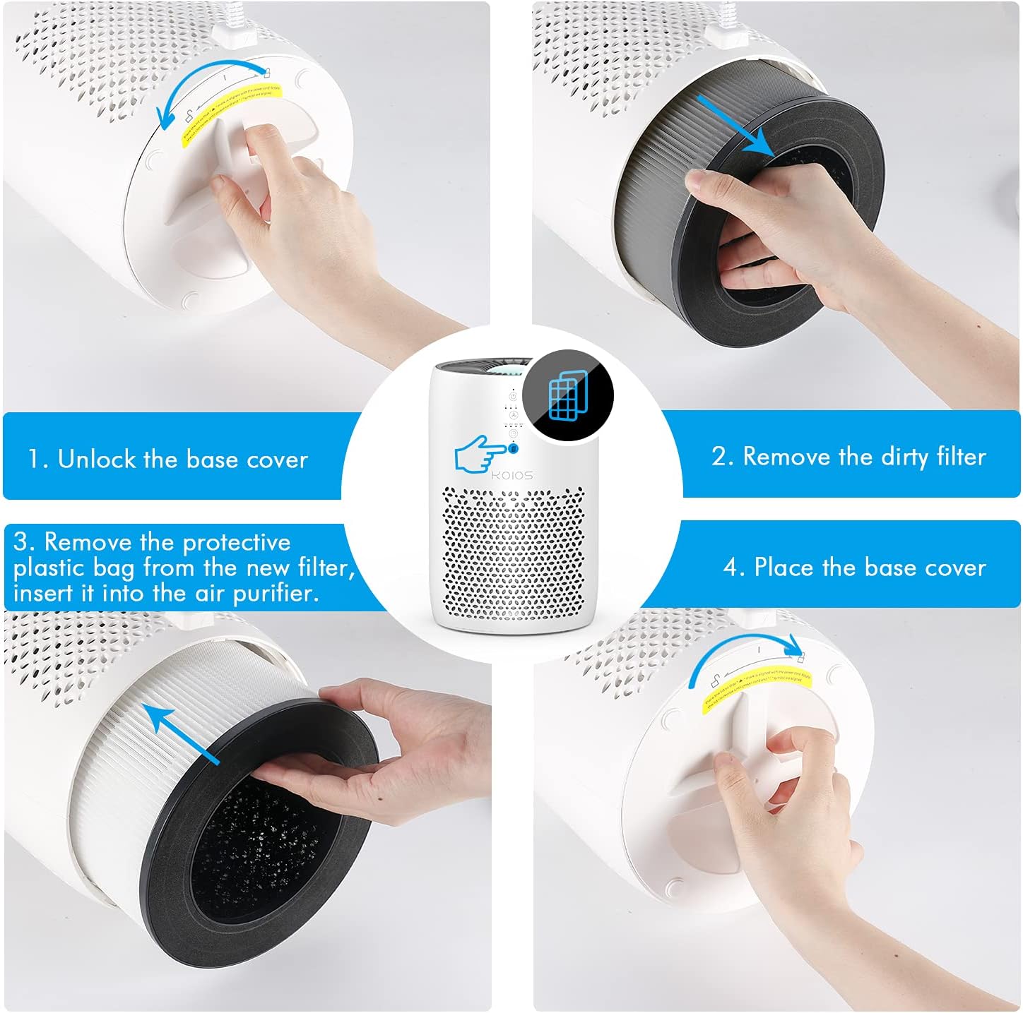 KOIOS H13 True HEPA Filter Compatiable with MOOKA, KOIOS EPI153 Air Purifier, Official Certified Replacement Filter - Image 5