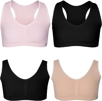 B2BODY Girls Bras Seamless Padded Training Bra for Teen Pullover Sports Bras