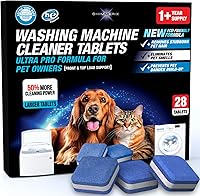 Vista 11 de Washing Machine Cleaner Pro Tablets para dueños de mascotas, paquete de 56, lavadora de carga frontal y superior, limpieza profunda, segura