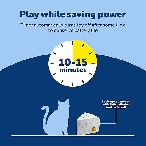 Miniatura 5 de PetSafe – Juguetes electrónicos para gatos, queso automático y Peek-A-Bird, juguete de escondidas, caza interactiva de pájaros y ratón, diversión