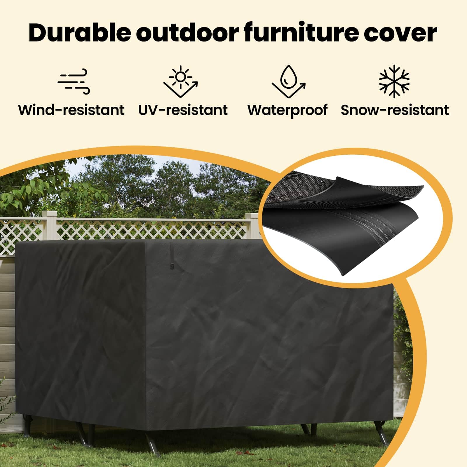 vidaXL Housse pour balancelle d'extérieur 250 x 250 x 160 cm