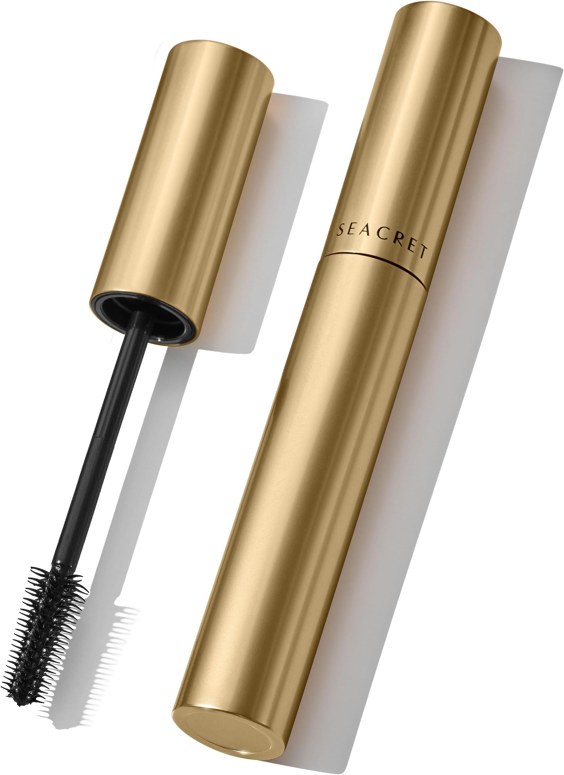 SEACRET Mascara - Black Voluminous Mascara for Thick Lashes and Smudge-Free look, Cone Brush 0.28 OZ