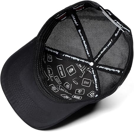 Black Trucker Hat with Lion Logo