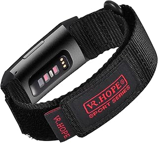 V.R.HOPE Watch Band Compatible with Fitbit Charge 3/Charge 4/Charge 3 SE for Men Women, Nylon Sport Charge 3/Charge 4/Charge 3 SE Watch Band Strap Military Tactical Style Rugged Fitbit Charge 3/Charge 4/Charge 3 SE Wristband