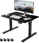 ERGOMAKER 32-inch Lower Height Electric Standing Desk Adjustable Height, Electric Stand Up Computer Desk with Low Height Ergonomic Sit Stand Desk 80x60cm (32"x23.6") with Computer Workstation, White