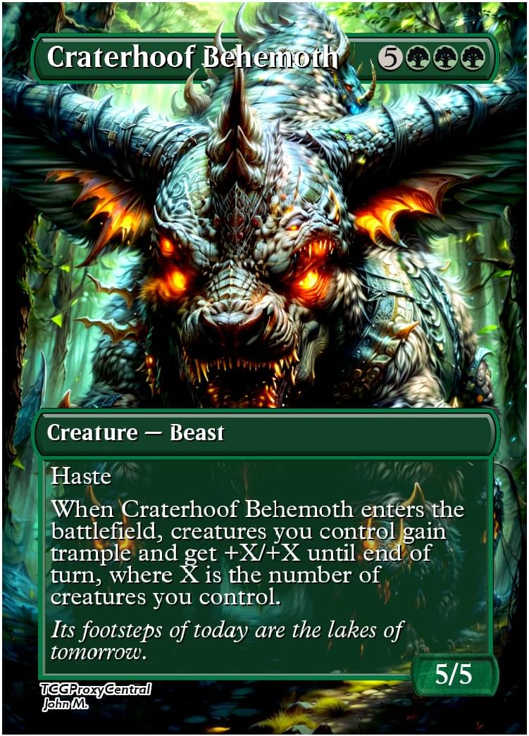 4x | Craterhoof Behemoth | Anime | Full Art | Foil or Non-Foil (Foil)