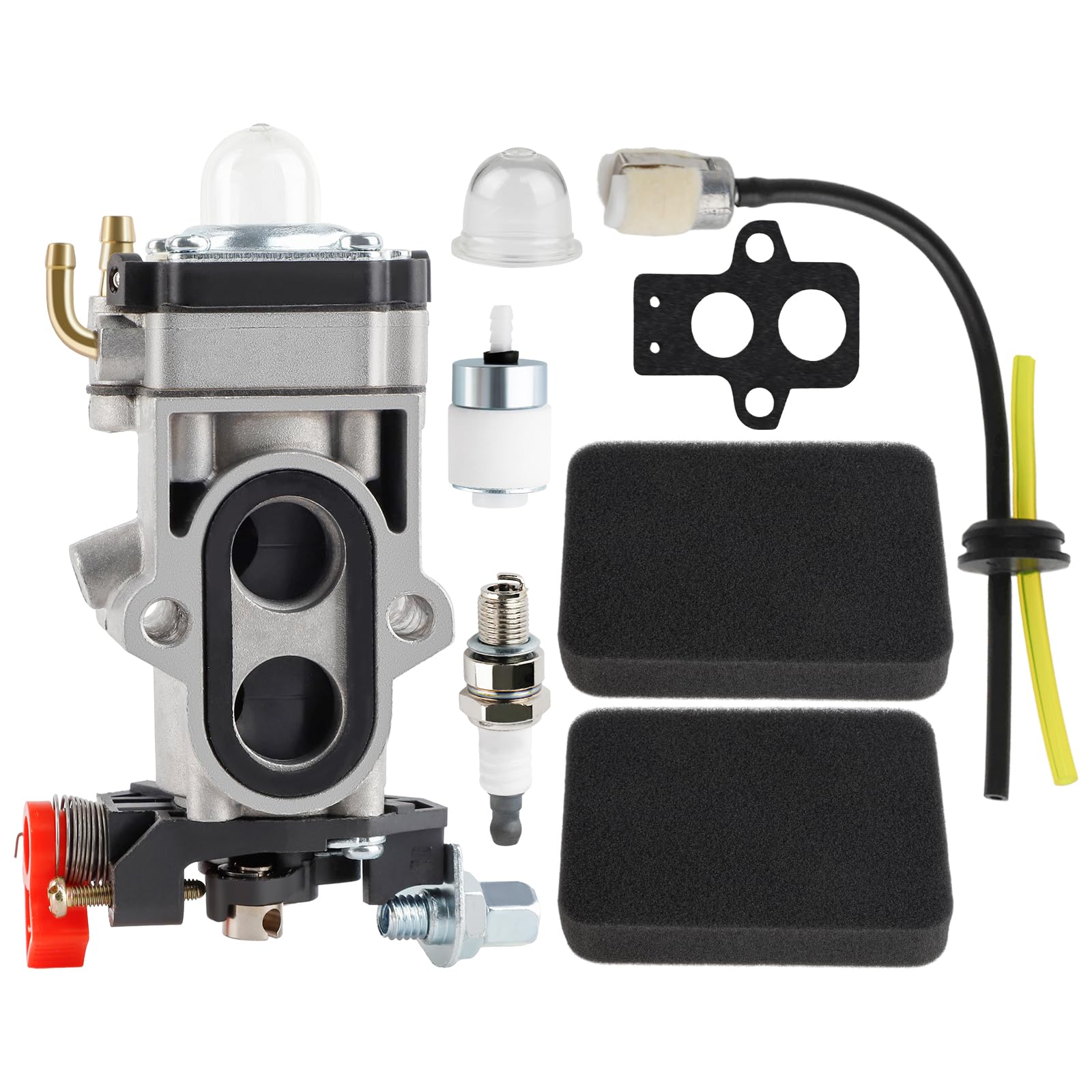 Simperac Carburetor for Husqvarna 150BT 350BT Backpack Blower 150BF 350BF 560BFS 560BTS 502845001 577144601 Blower Parts with Air Filter Fuel Line Kit