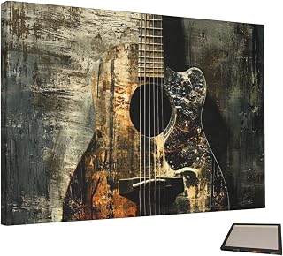 KCNDFOEPAV Wall Art for Living Room Decorative Painting Posters Wall Decor Guitar Bass Music Painting Modern Canvas Paintings Artwork for Walls Abstract Pictures for Hallway Office