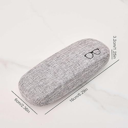 Miniatura 2 de 1 funda para lentes de sol, tela de lino rígida, Gris