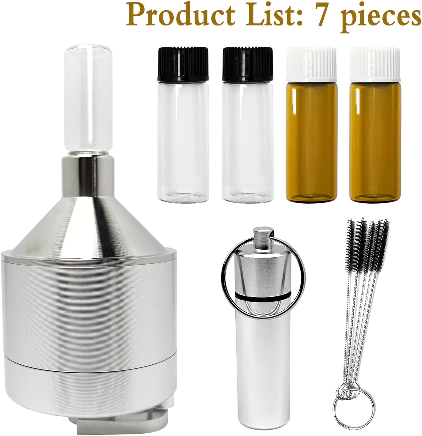 Spice Grinder【Superfine Grinding】Pepper Grinder Set Silver 2.2 inch