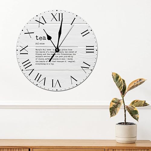 Miniatura 99 de Reloj de PVC con definición psicológica, reloj de pared grande con números romanos inspiración, refranes de inspiración de 12 pulgadas, significado