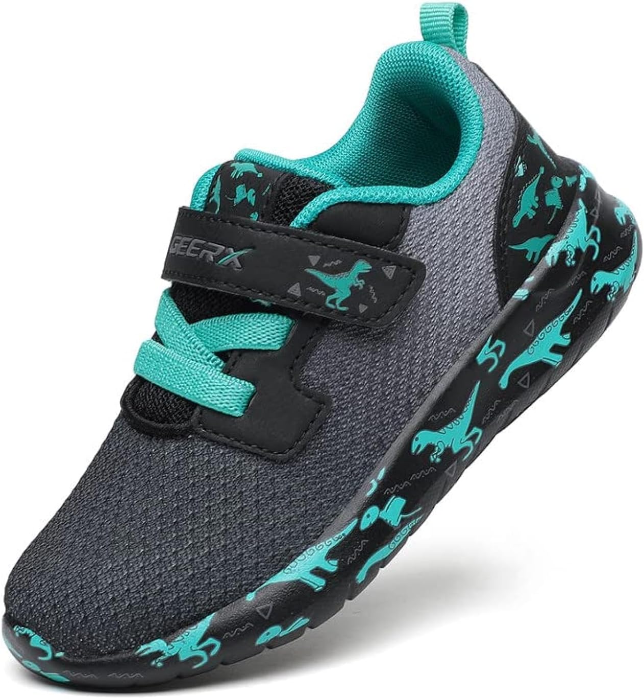 GEERX DIMO Dinosaur Toddler Boys Shoes Non Slip Lightweight Breathable Comfortable Sport Athletic Running Tennis Sneakers