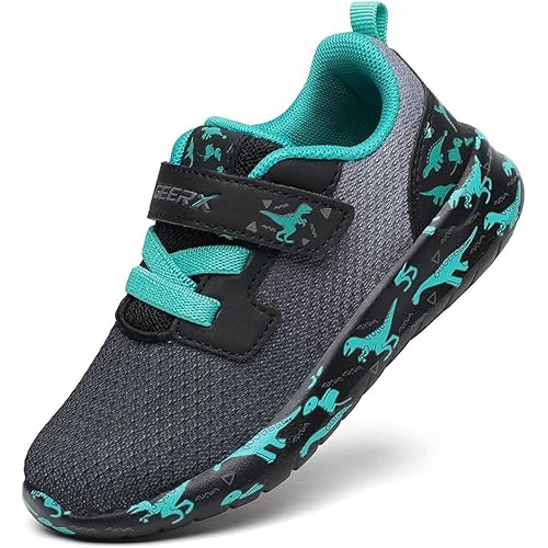 GEERX DIMO Dinosaur Toddler Boys Shoes Non Slip Lightweight Breathable Comfortable Sport Athletic Running Tennis Sneakers