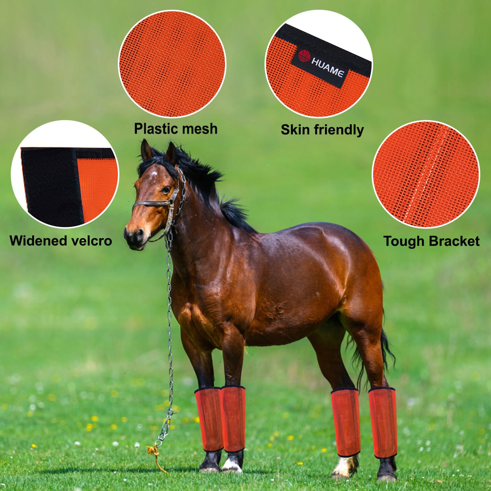 Horse Tack 12pcs Horse Fly Boots, Breathable Mesh Protective