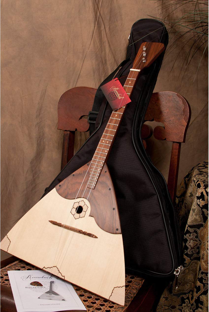 Includes: Roosebeck Deluxe Prima Balalaika W/Padded Gig Bag + Prima Balalaika 3 String Set + Snark Clip-On Chromatic Tuner - Image 5