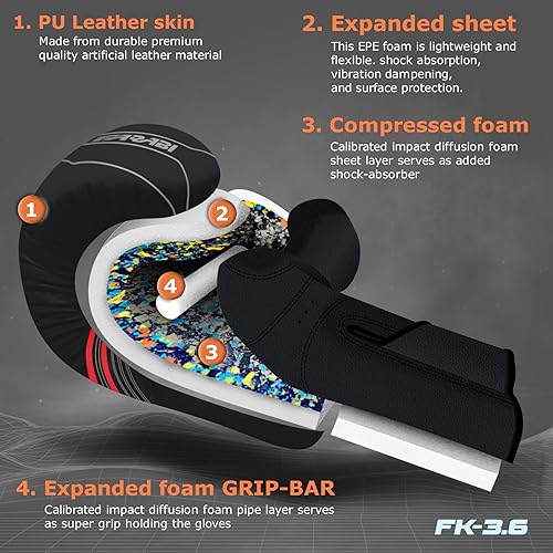 Miniatura 2 de Farabi Sports Guantes de boxeo para niños y niñas, guantes de kickboxing de 6 onzas para jóvenes, guantes de boxeo junior para MMA, Muay Thai,