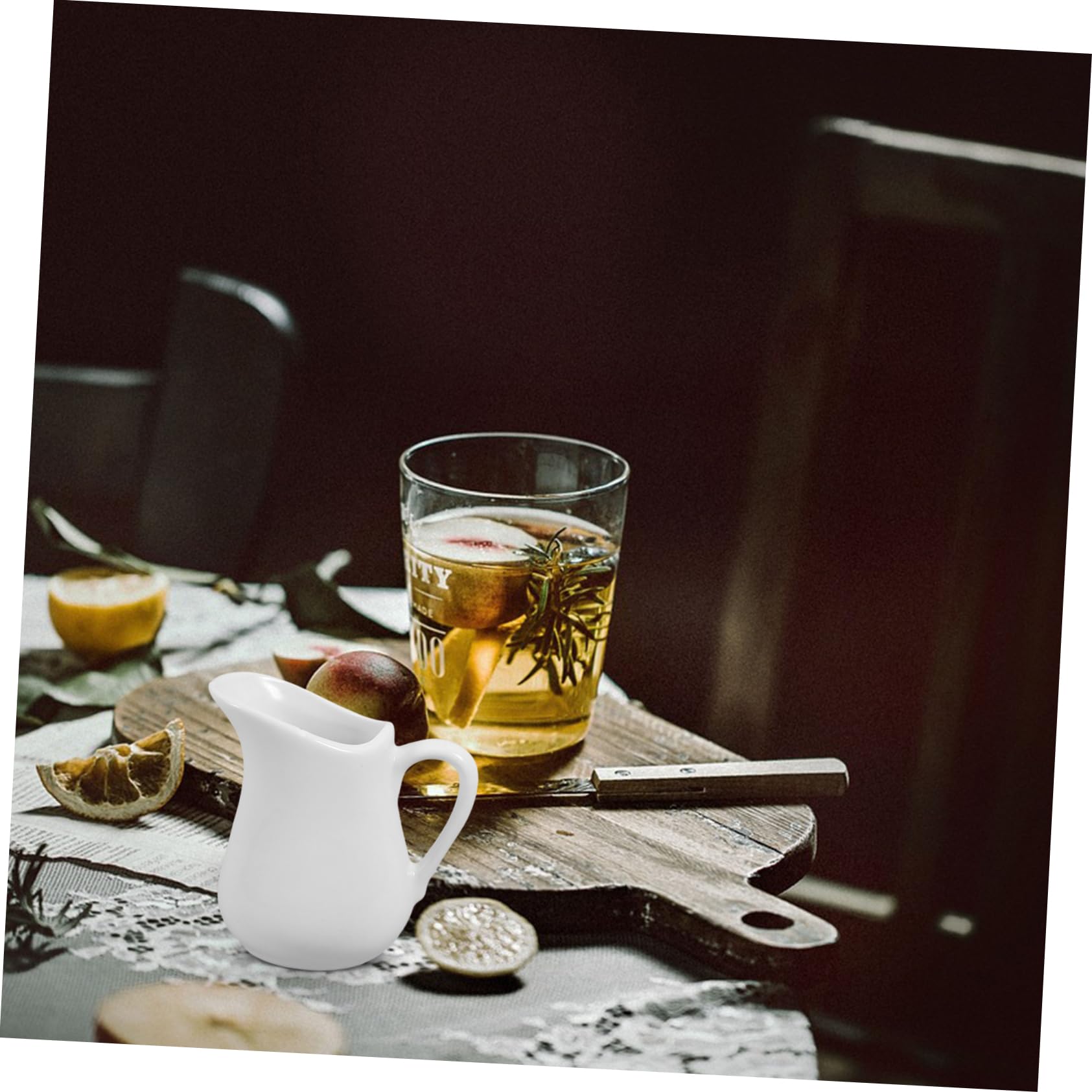 HOLIDYOYO 4pcs Ceramic Milk Jug White Creamer with Handle Cow Pitcher Coffee Creamer Pitcher Creamer Dispenser Milk Frother Cup Flavored Creamer Pitcher Small Creamer Pitcher Syrup Ceramics