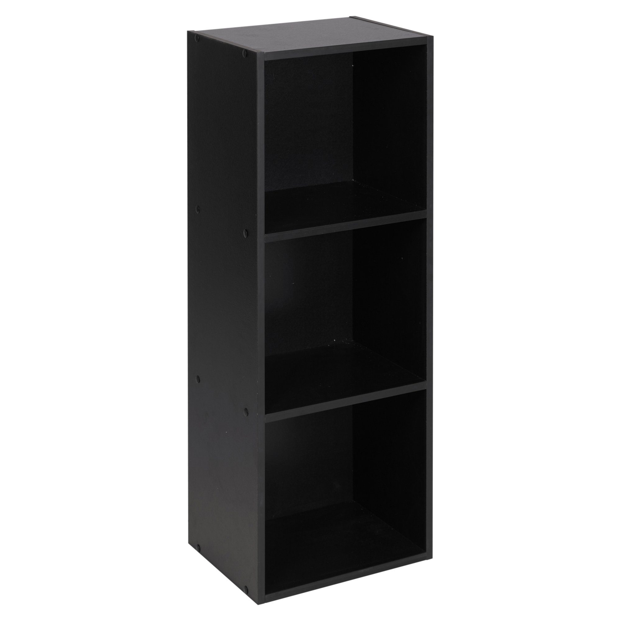 URBNLIVING ® 1, 2, 3, 4 Tier Wooden Shelving Bookcase Storage Wood Shelf Unit (3 Tier, Black)