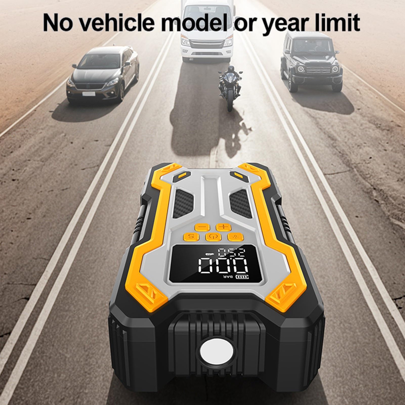 Alomejor Arrancador de BateríA Portátil de 1500 A para Coche, 12 V, con Pinzas de Arranque Inteligentes para Coches, Camiones, Motocicletas, Barcos, Autocaravanas y Tractores.