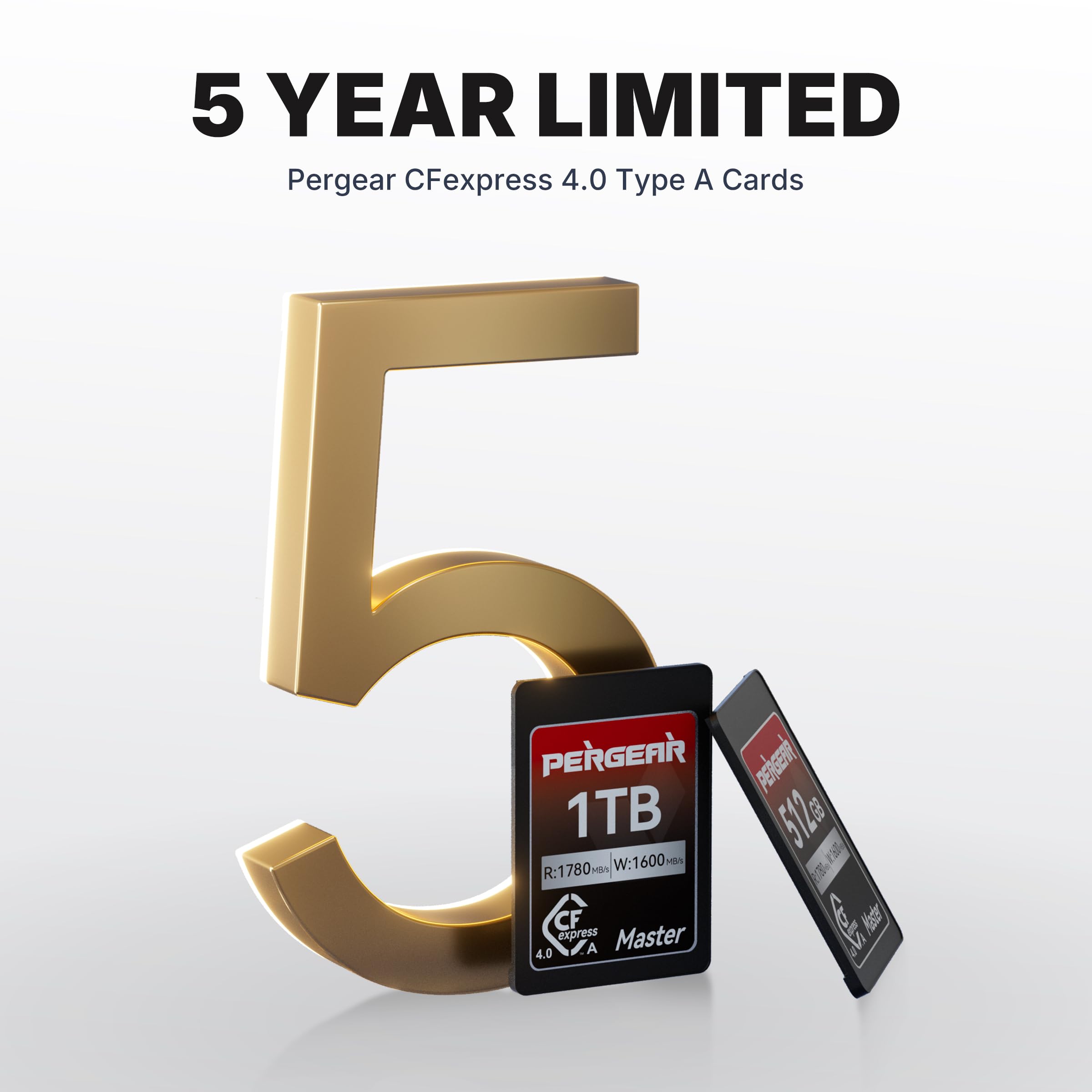 Pergear Scheda di memoria CFexpress 4.0 da 256 GB, velocità di lettura fino a 1780 MB/s, velocità di scrittura 1600 MB/s per 4K 120P, 8K 30P (confezione da 2) Master Series, compatibile con fotocamere