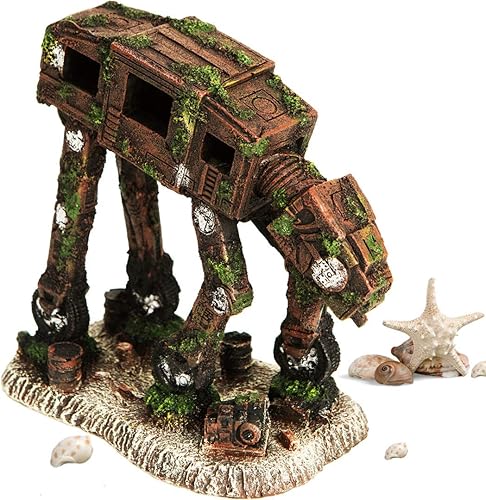 Miniatura 3 de Decoraciones de pecera, diseño múltiple opcional, adorno de acuario de resina, cueva creativa de pez Betta para decoraciones de acuario, barril de