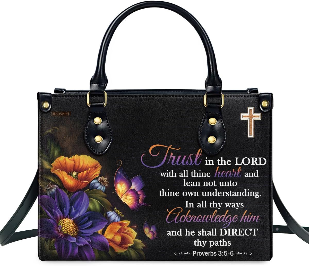 Jesuspirit Leather Handbags For Women - Bible Bags, Religious Bag - Christian Gifts For Women - Mothers Day Gifts
