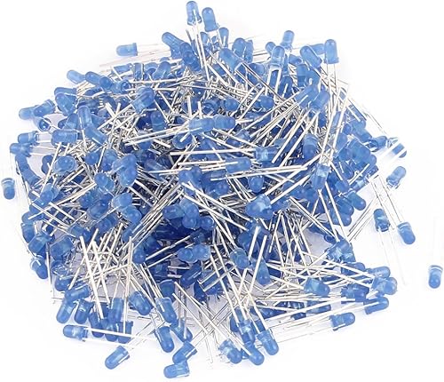 IIVVERR 500pcs 0.118 in azul redondo LED bombilla 2terminal diodo emisor de luz azul para luz LED (500pcs 0.118 in azul redondo LED bombilla