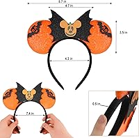 Vista 174 de FANYITY Orejas de ratón, diadema de lentejuelas con orejas de ratón para niños, niñas y mujeres (MN)